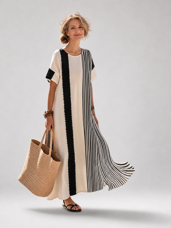 Svenja | Abito Maxy a Righe