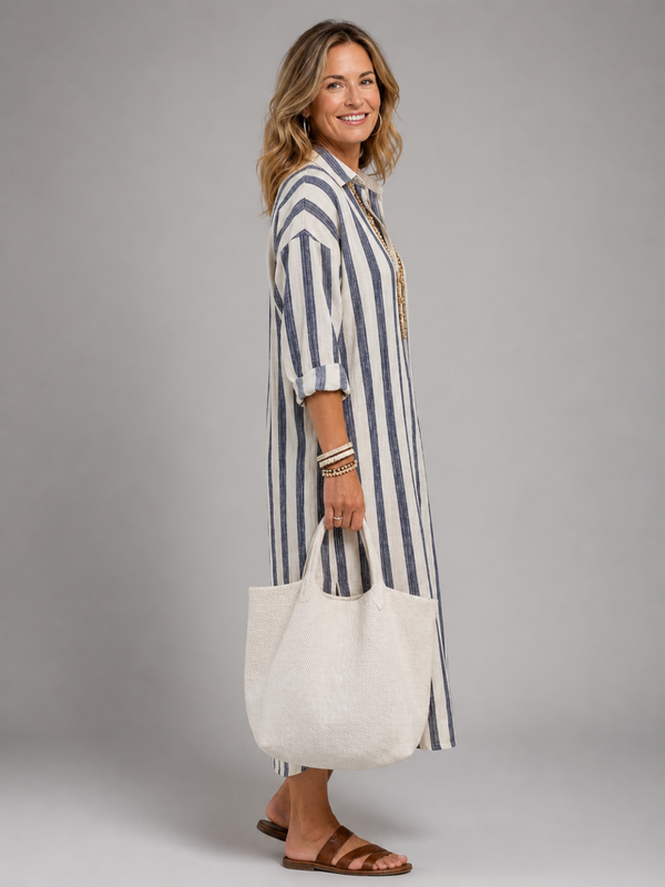 Alina | Vestito midi a righe