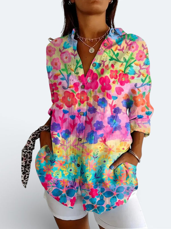 Valeria | Blusa Artistica Button-Up Vivace