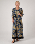 Adelheid | Abito midi boho con stampa floreale artistica