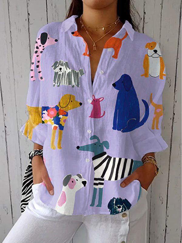 Firenze | Blusa con Cani Giocosi
