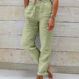 Allison - Pantaloni Tailored in Lino e Cotone di Lusso