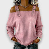 Elama – Top in Denim con Spalle Scoperte