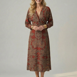 Lune | Vestito Midi Avvolgente Naturale