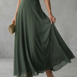 Giugno | Abito Midi Drappeggiato con Spalle Scoperte