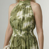 Sylin | Vestito Midi con Collo Halter Arricciato