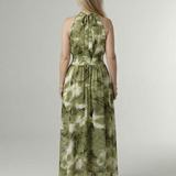 Sylin | Vestito Midi con Collo Halter Arricciato