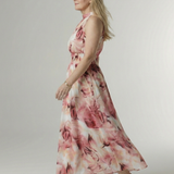 Sylin | Vestito Midi con Collo Halter Arricciato