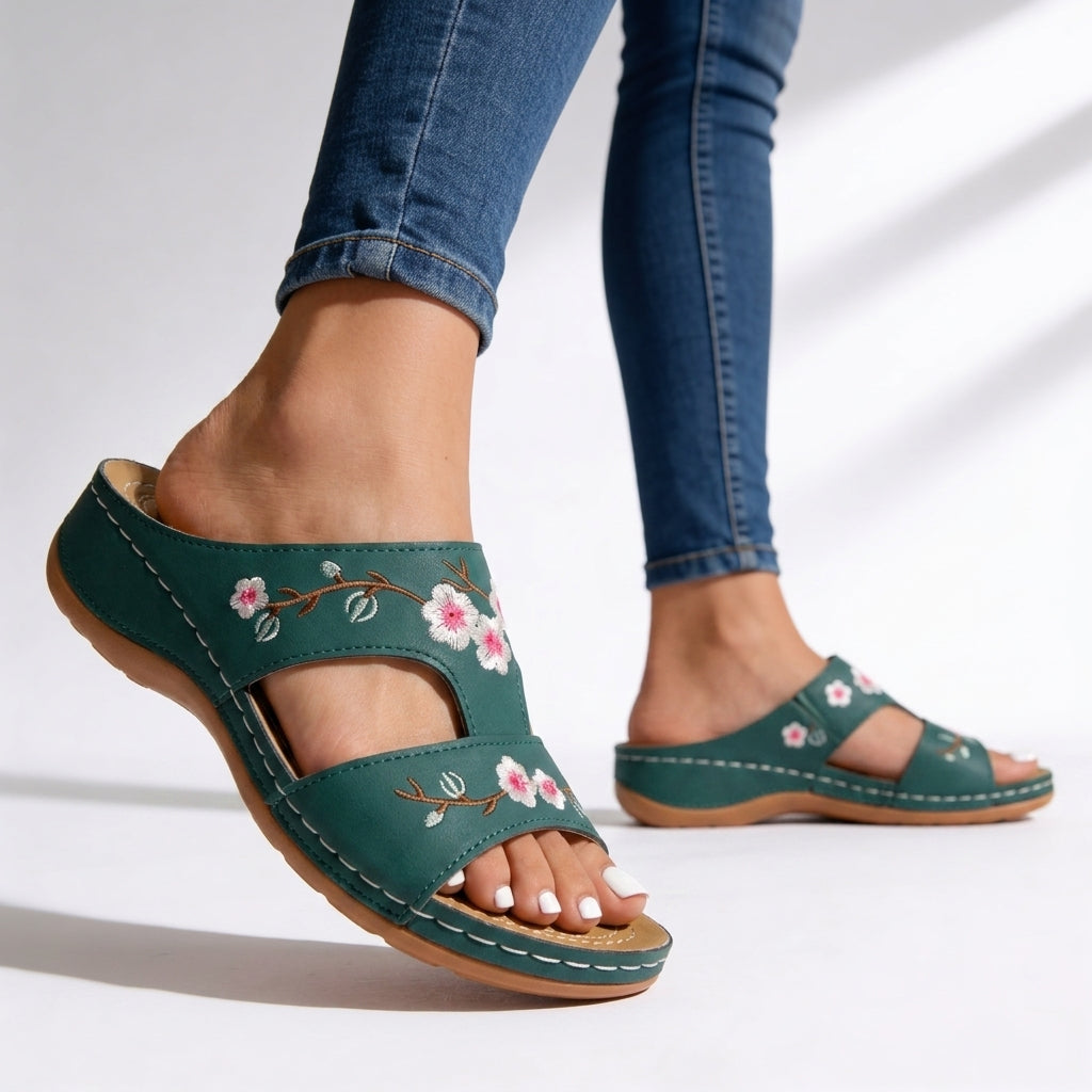 Ella Floral Orthopedic Sandals