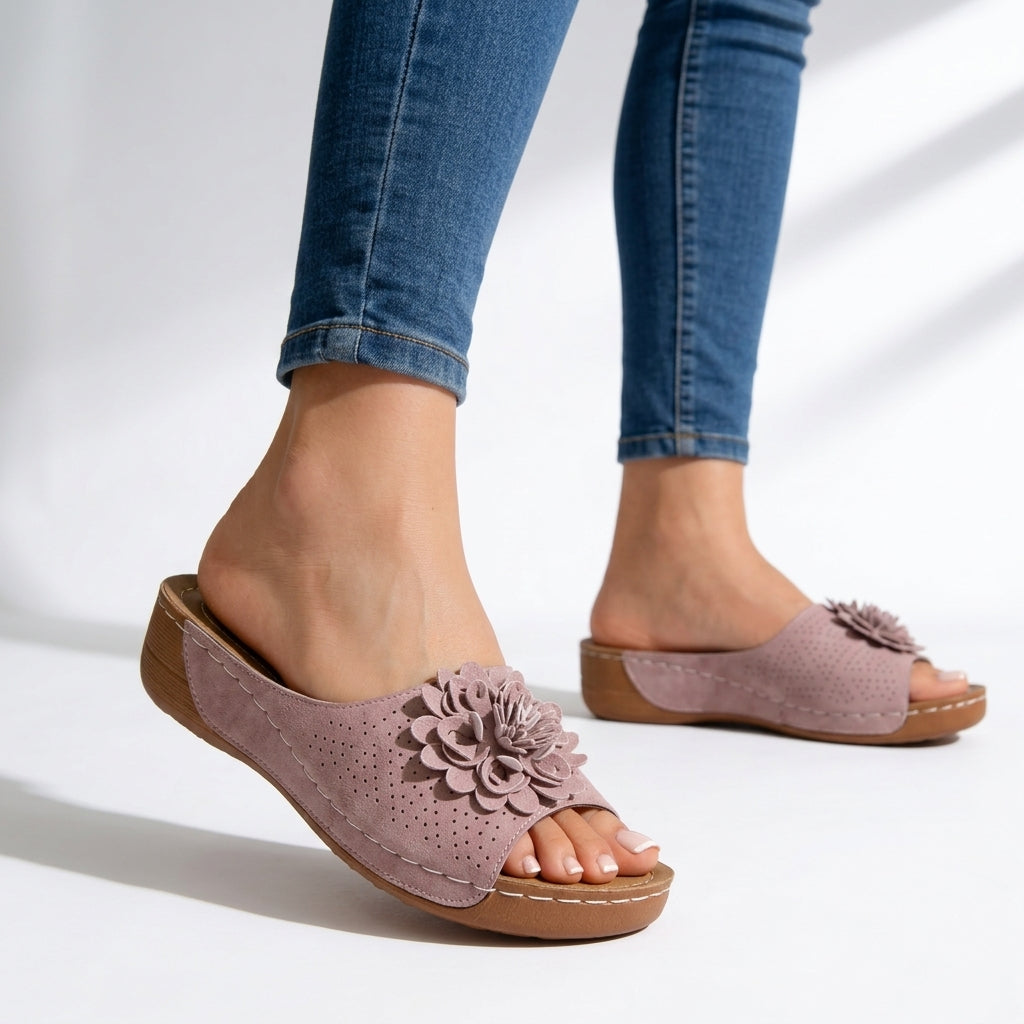 Anna Rae Floral Orthopedic Sandals