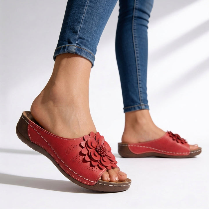 Anna Rae Floral Orthopedic Sandals
