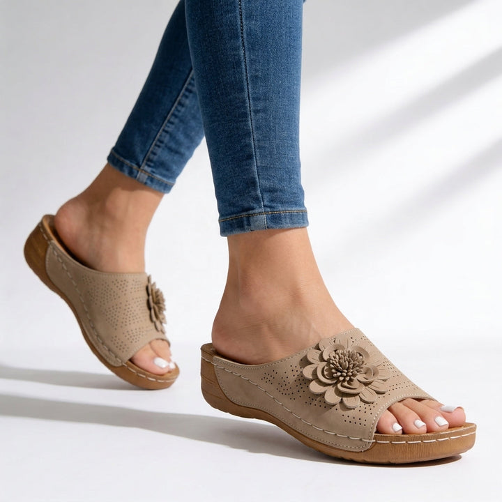 Anna Rae Floral Orthopedic Sandals
