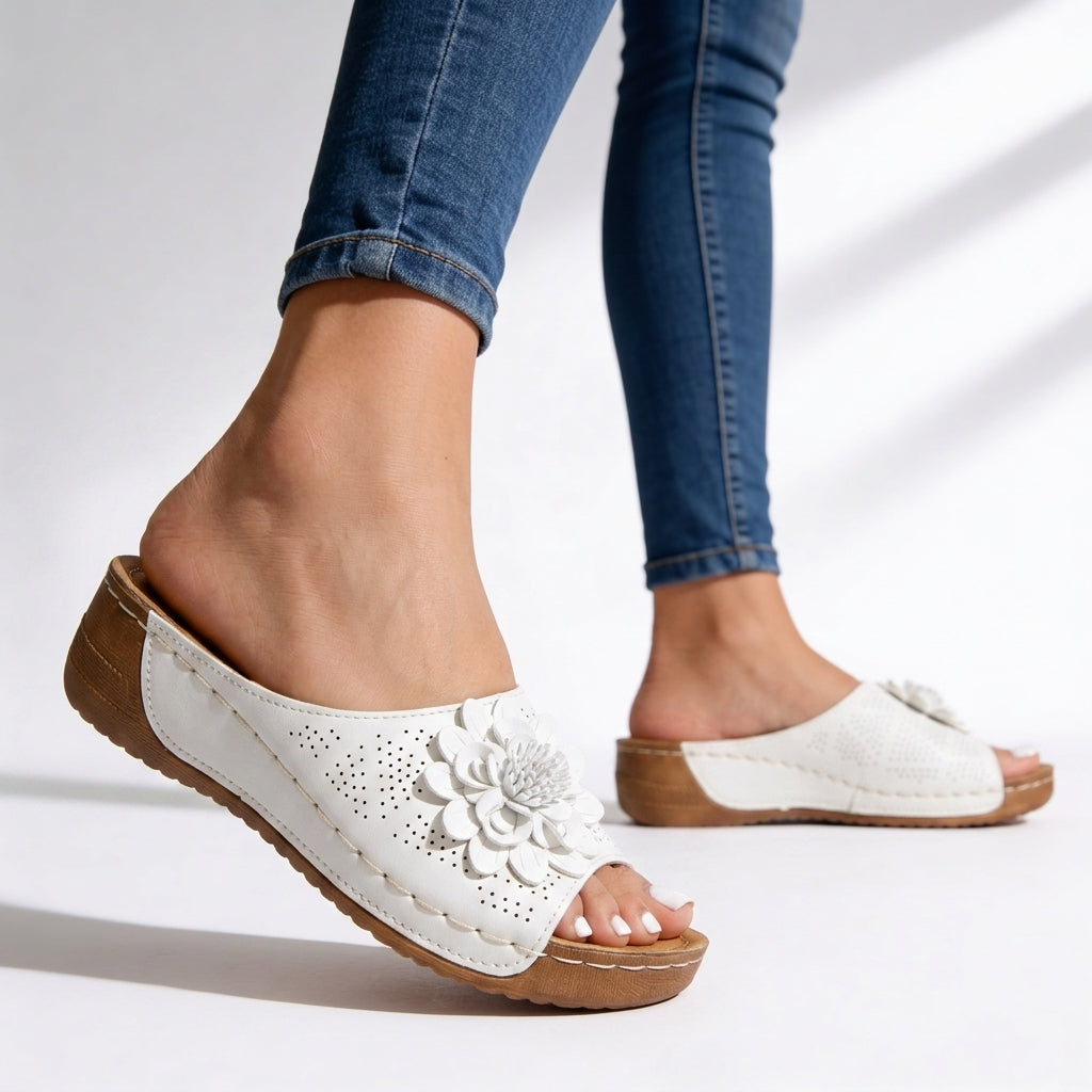 Anna Rae Floral Orthopedic Sandals