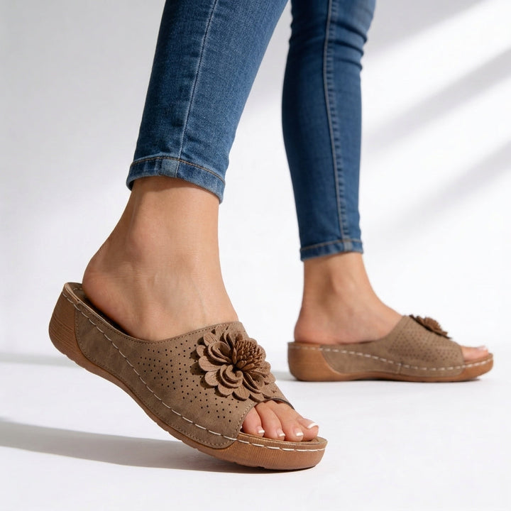 Anna Rae Floral Orthopedic Sandals