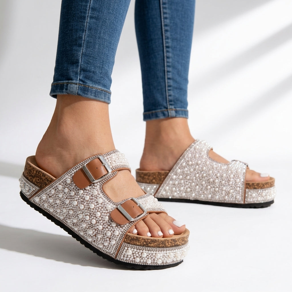 Aurelie Crystal Slides