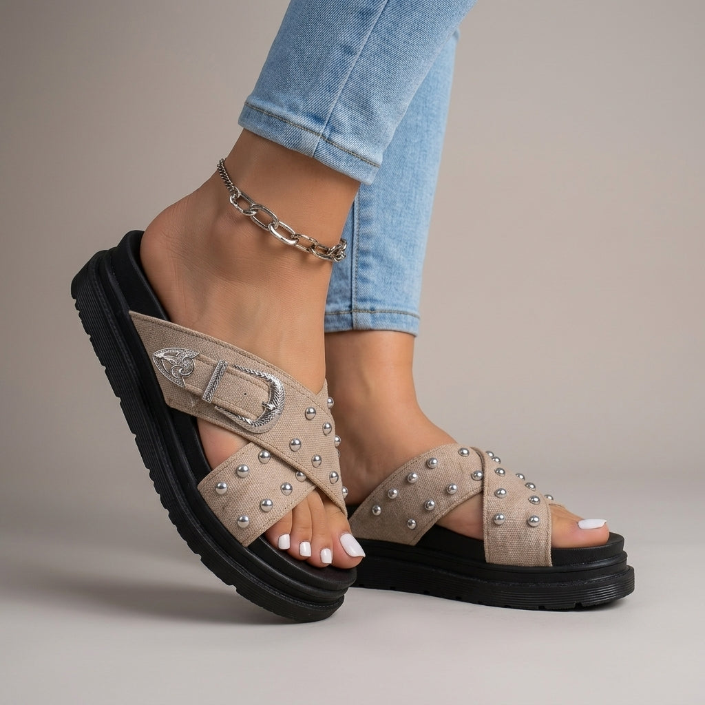 Juliette Studded Slides