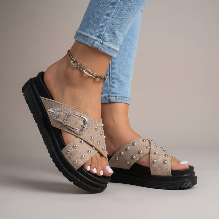 Juliette Studded Slides