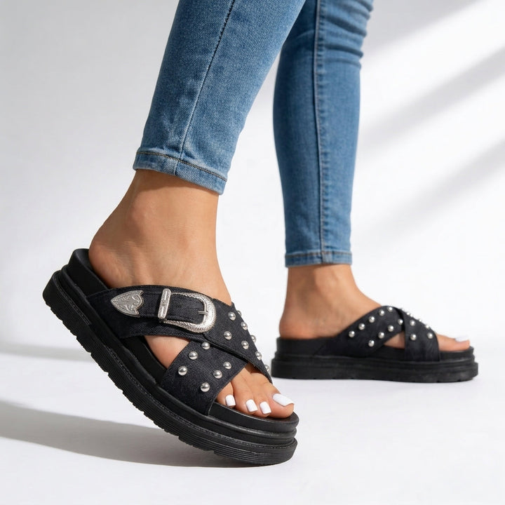 Juliette Studded Slides