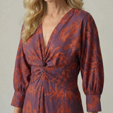 Lune | Vestito Midi Avvolgente Naturale