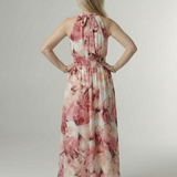 Sylin | Vestito Midi con Collo Halter Arricciato