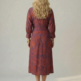 Lune | Vestito Midi Avvolgente Naturale