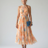 Elin | Abito Midi con Scollo Halter Morbido