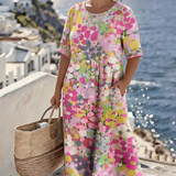 ELENA™ - ELEGANTE ABITO MIDI ESTIVO FLOREALE