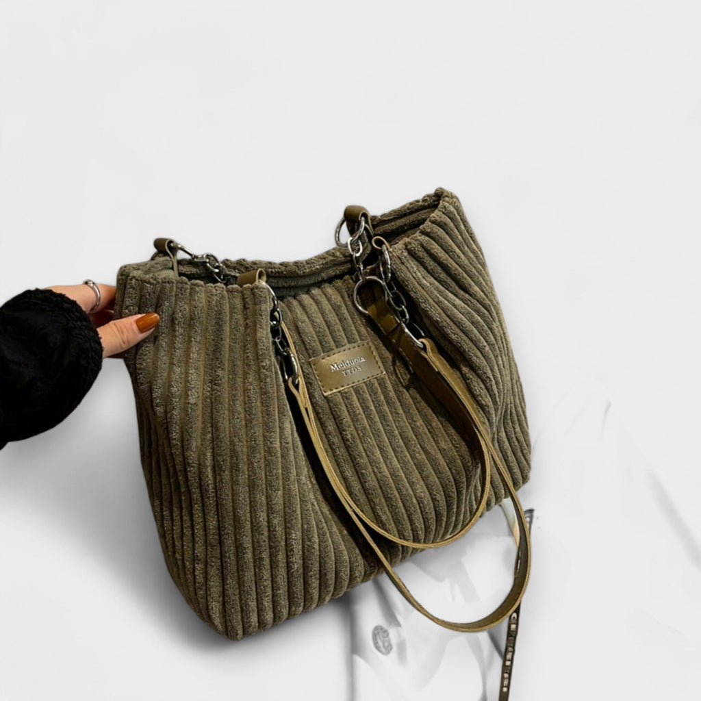 Xella - Borsa a Spalla in Velluto Morbido