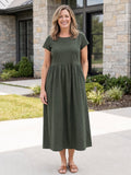 Vestito Midi Relax con Tasche