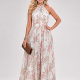 Guinevere | Vestito Midi con Stampa Floreale e Gonna Fluttuante