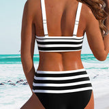 Bloom | Bikini a righe con vita alta