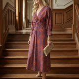 Lune | Vestito Midi Avvolgente Naturale