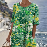 ELENA™ - ELEGANTE ABITO MIDI ESTIVO FLOREALE