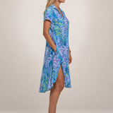 Klara | Abito mini a camicia floreale con scollo a V