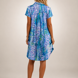 Klara | Abito mini a camicia floreale con scollo a V