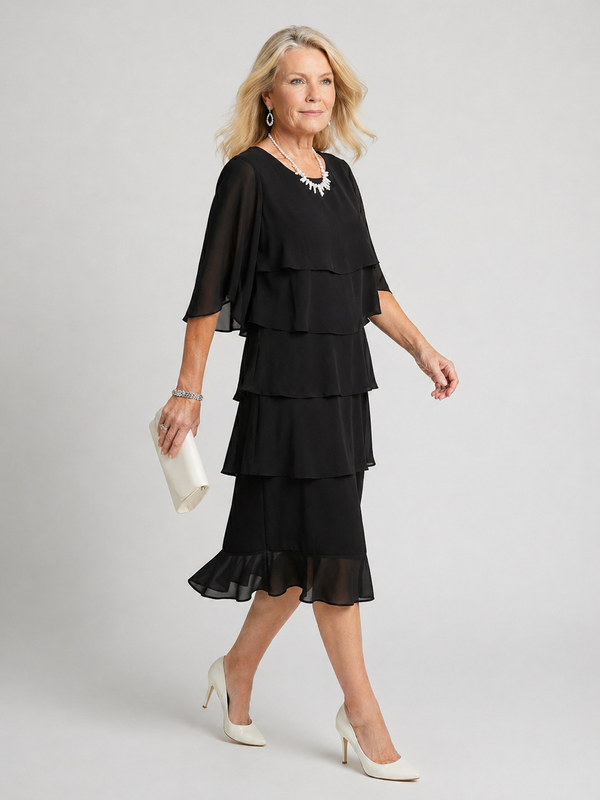 Clara | Abito midi in stile a strati