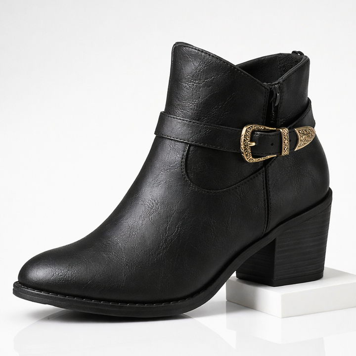 Darcy West Leather Ankle Boots
