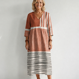 Verena | Abito midi a righe