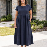 Vestito Midi Relax con Tasche