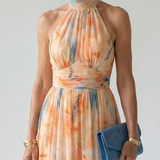 Elin | Abito Midi con Scollo Halter Morbido