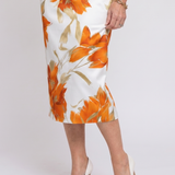 Zinnara | Abito Midi con Scollo All'americana e Stampa Floreale