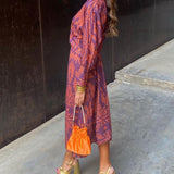 Celeste | Abito Midi Eleganza Fiorita