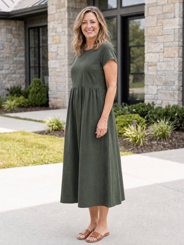 Vestito Midi Relax con Tasche