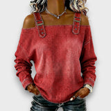Elama – Top in Denim con Spalle Scoperte