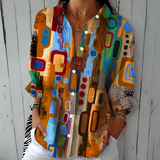 Catalina | Blusa Button-Up Artistica e Vivace
