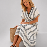 Anna | Abito midi in stile avvolgente