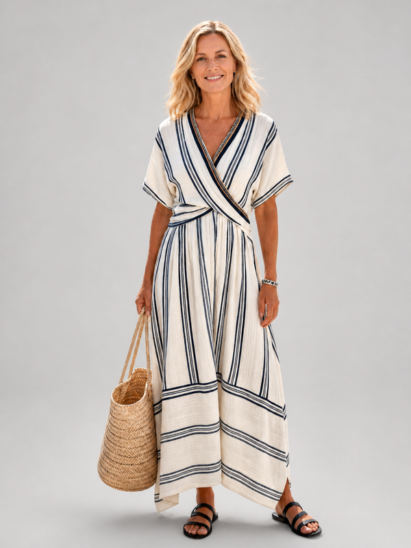 Anna | Abito midi in stile avvolgente