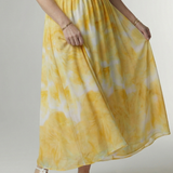 Sylin | Vestito Midi con Collo Halter Arricciato