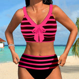 Bloom | Bikini a righe con vita alta