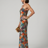 Larkin | Abito Maxi a Scaglie Multicolore